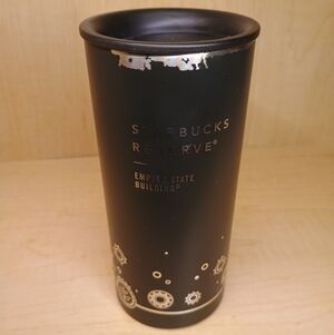 Starbucks Reserve Empire State Building Black Tumbler DAMAGED
